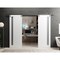 Sartodoors Sturdy Dbl Barn Door 60 x 96in W/, Painted White W/ Frosted Glass, SS 13FT Rail Hangers Heavy Set PLANUM0660DB-S-BEM-6096 - alternate 3